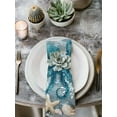 thumbnail image 3 of Blue Octopus Coastal Cloth Napkins Washable Set of 1, Summer Beach Ocean Starfish Coral Reusable Dinner Table Napkins Cloth Bulk for Weddings Kitchen Restaurants Hotel Events Parties 20 x 20 Inch, 3 of 9