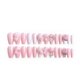 thumbnail image 5 of Uñas postizas Press on FIEONCIY, rosa floral, tamaño mediano, cuadradas, 24 piezas, 5 of 6