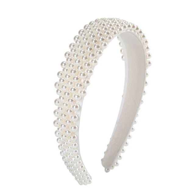 Diadema de perlas de moda, tocado de perlas elegante, accesorios para el cabello para mujer