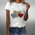 thumbnail image 2 of Ichuanyi Womens Tops, Summer Women's Shirt Tees Funny Cute Short Sleeve Fall T Shirt Hearth Love Shirt Gift Tops Blouse Gift For Couples, 2 of 6