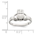 thumbnail image 3 of Sterling Silver Solid Claddagh Ring QR957, 3 of 6