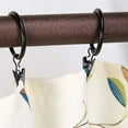 thumbnail image 5 of 14 Pack Strong Iron Metal Curtain Rings with Clips 2.5 Inch Diameter, Decorative Drapery Rustproof Curtain Rod Clip Ring, Durable Vintage Drapery Hooks with Clips (14PCS Black), 5 of 7