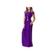 thumbnail image 2 of Women's Short Sleeve Empire Waist Maxi Dresses Long Dresses with Pockets, 2 of 3