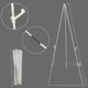 thumbnail image 2 of Caballete de metal para pintar, material plegable, soporte de exhibición, práctico marco para bocetos de estudiantes, 2 of 3