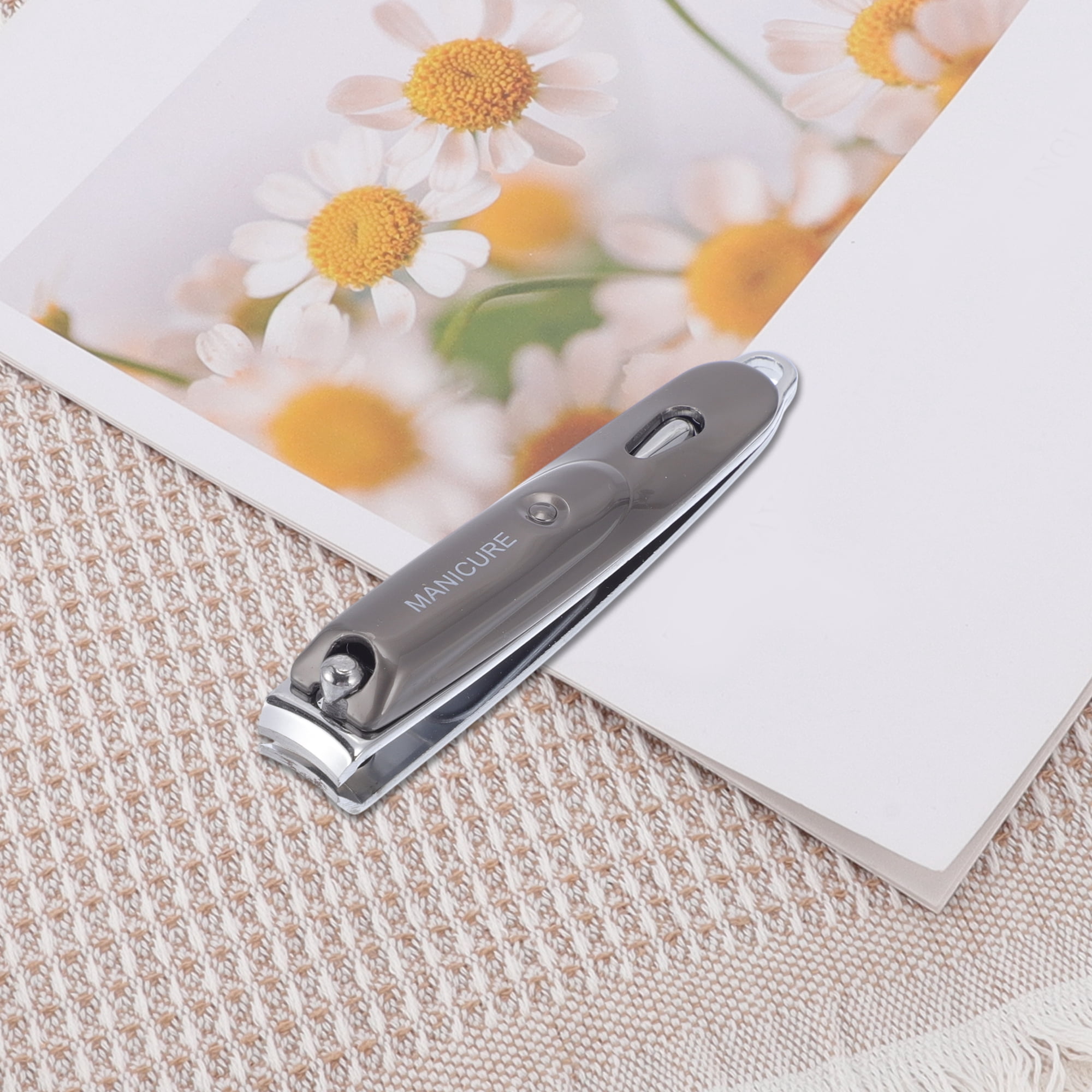 Unique Bargains Water Drip Nail Clippers 3.23"x0.59" Gray 1 Pc