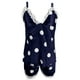 thumbnail image 1 of Gibobby Pijamas de satén para Mujer Camisón De Dos Piezas Con Tirantes De Seda De Imitación De Lunares Para Mujer (Blue, L), 1 of 3