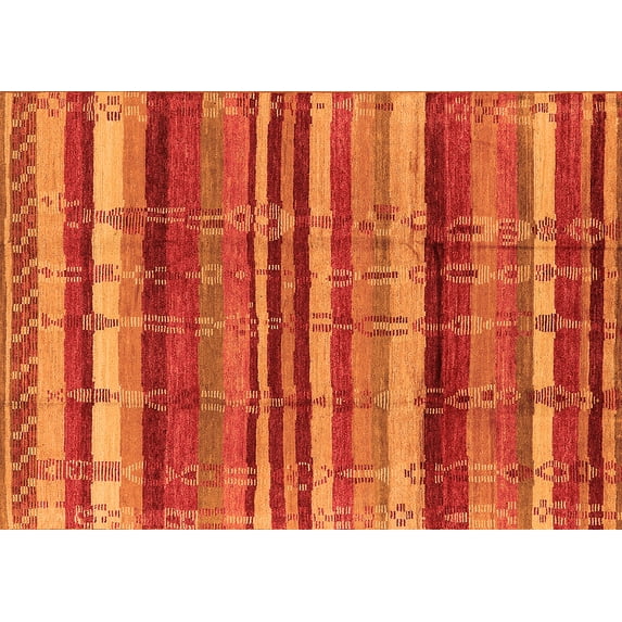 Ahgly Company Indoor Rectangle Southwestern Orange Country Area Rugs, 8' x 10'
