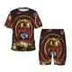 thumbnail image 1 of Fotbe Casino King And Playing Cards Pijama Estampada de 2 Piezas para Niños – Ropa de Dormir de Manga Corta Cómoda para Niños y Niñas, Camiseta y Shorts de Algodón-Medium, 1 of 6
