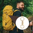 thumbnail image 7 of Spring Double Ring Keychain Dual Key Ring Holder Detachable Keychain Spring Shaped Key Accessories Dual Split Key Ring Gold 4, 7 of 7