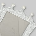 thumbnail image 4 of NOMADIC NOOK Pearl Picture Frame with Royal Crystal Decor Resin Photo Frames for Wedding Desktop Decor Silver 5x7/3x3, 4 of 6