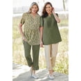 thumbnail image 6 of Woman Within Plus Size Pintucked Half-Button Tunic, 6 of 6