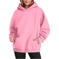 thumbnail image 2 of tarylea Hoodies for Women Oversized Long Sleeve Sweatshirt with Pocket Solid Color Pullover Casual Loose Basic Dailywear Tops, 2 of 7