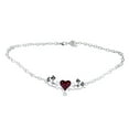 thumbnail image 2 of Western Fashion 55457 Rose Necklace with Heart Pendent, Silver, 2 of 3