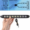 thumbnail image 3 of 1 Pair 12V Car 9-Led Flexible Drl Daytime Running Lights Bar Fog Lamp White, 3 of 8