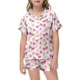 thumbnail image 5 of Jamsmile Toddler Girls Pajamas Sets Valentine'S Day Short Sleeve Button Top + Shorts 2Pcs Loungewear, 5 of 5