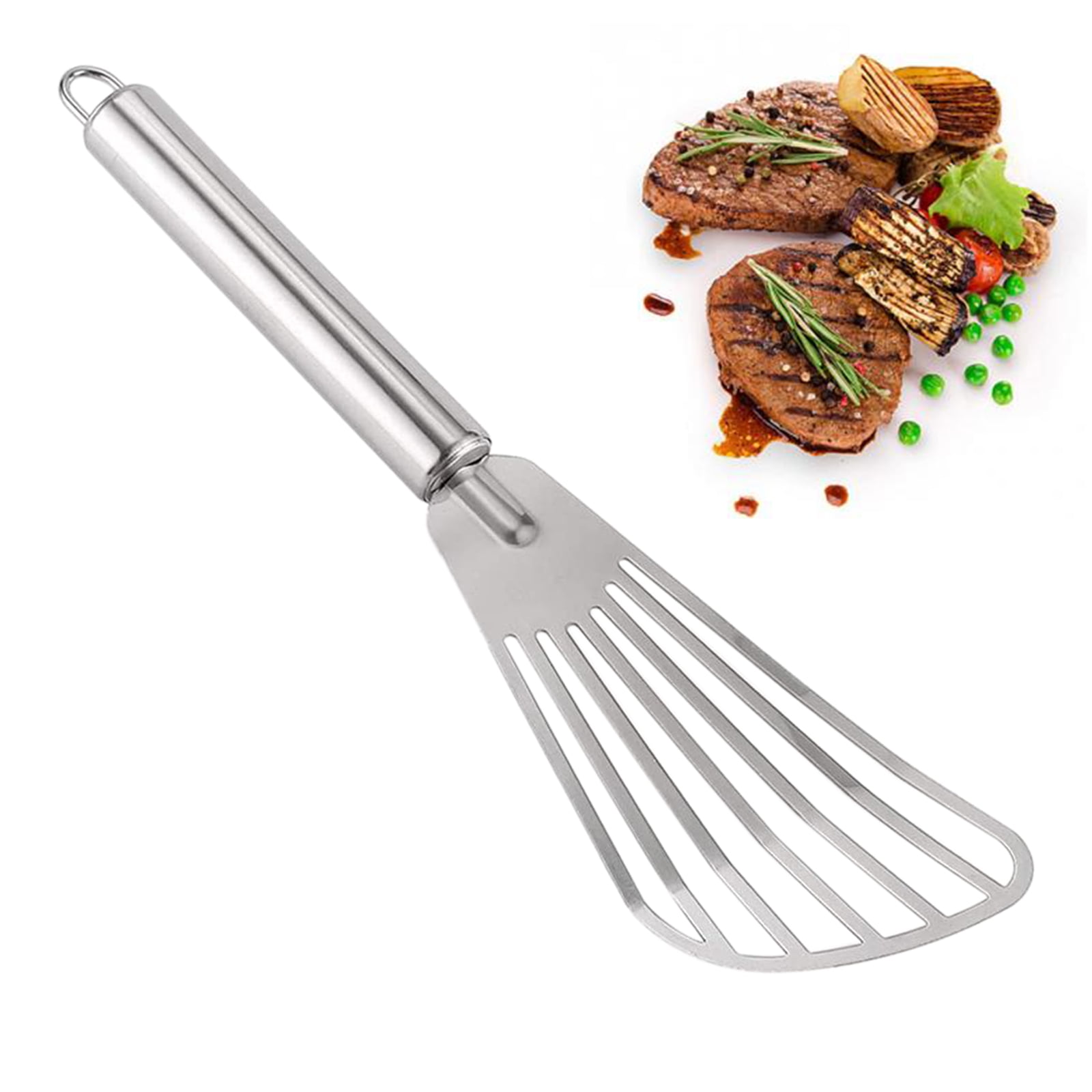 Stainless Steel Cooking Spatula,Burger Turner Griddle Scraper Meat