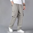 thumbnail image 4 of cllios Cargo Pants for Men Big and Tall Multi Pockets Pants Outdoor Work Trousers Gym Hiking Cargo Pants, 4 of 7