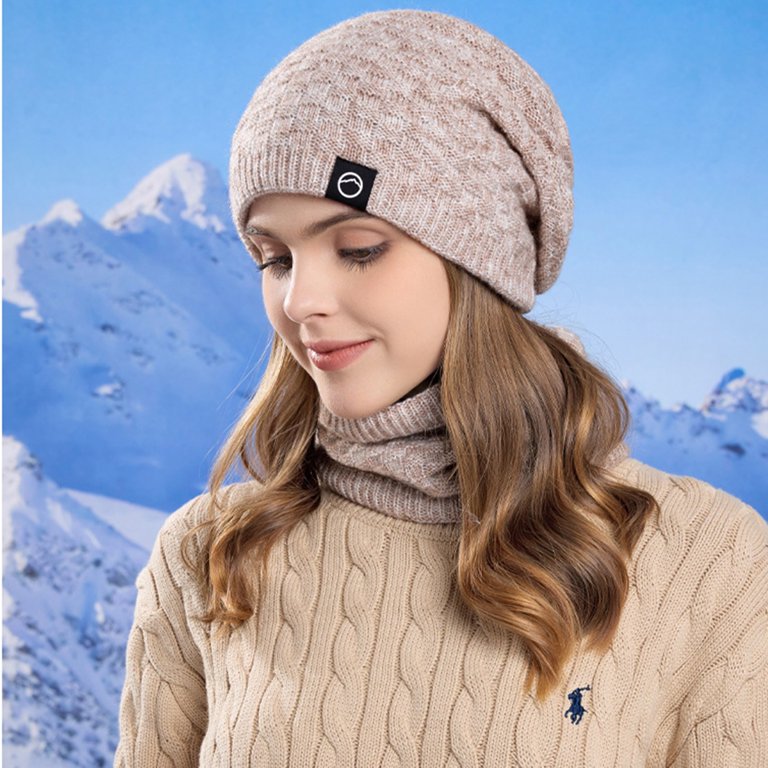 Winter Hats for Women Fleece Lined Beanie Knit Chunky Womens  display picture 2