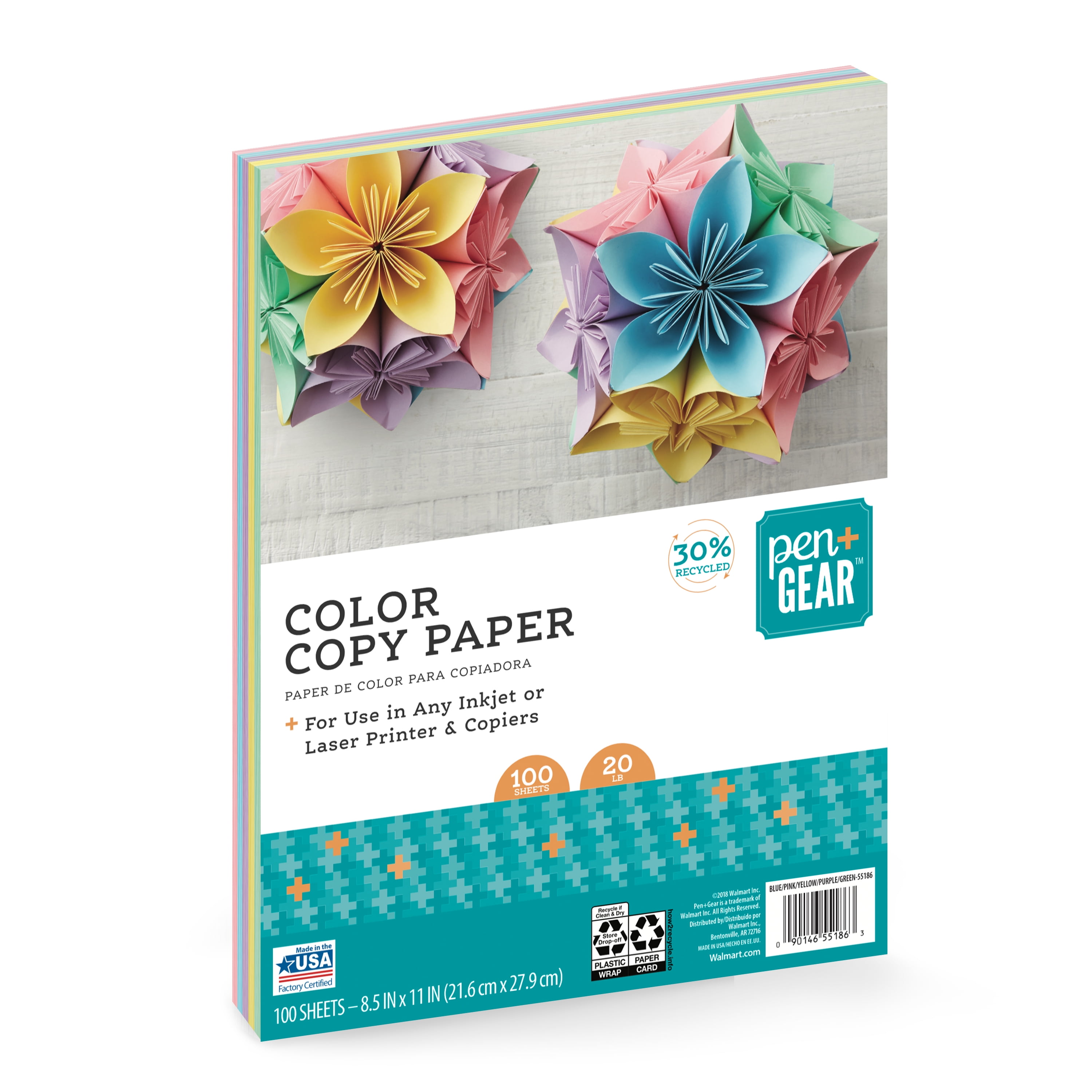 Pen + Gear Colored Paper 100 ct ASSORTED