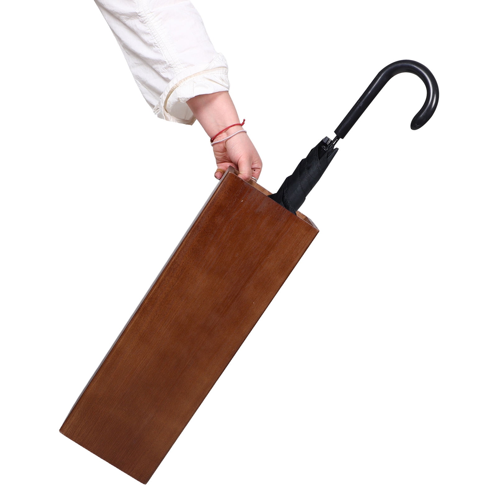 DEEPCRAFF Vintage Wooden Umbrella Stand Organizer for Entryway, Hallway, and Home Storage Rack, Wood Umbrella Holder