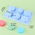thumbnail image 3 of PENGXIANG Silicone Soap Molds  6 Cavities Different Flower Shapes Rose Flower Silicone Mold  Perfect Making For Soap, 3 of 7