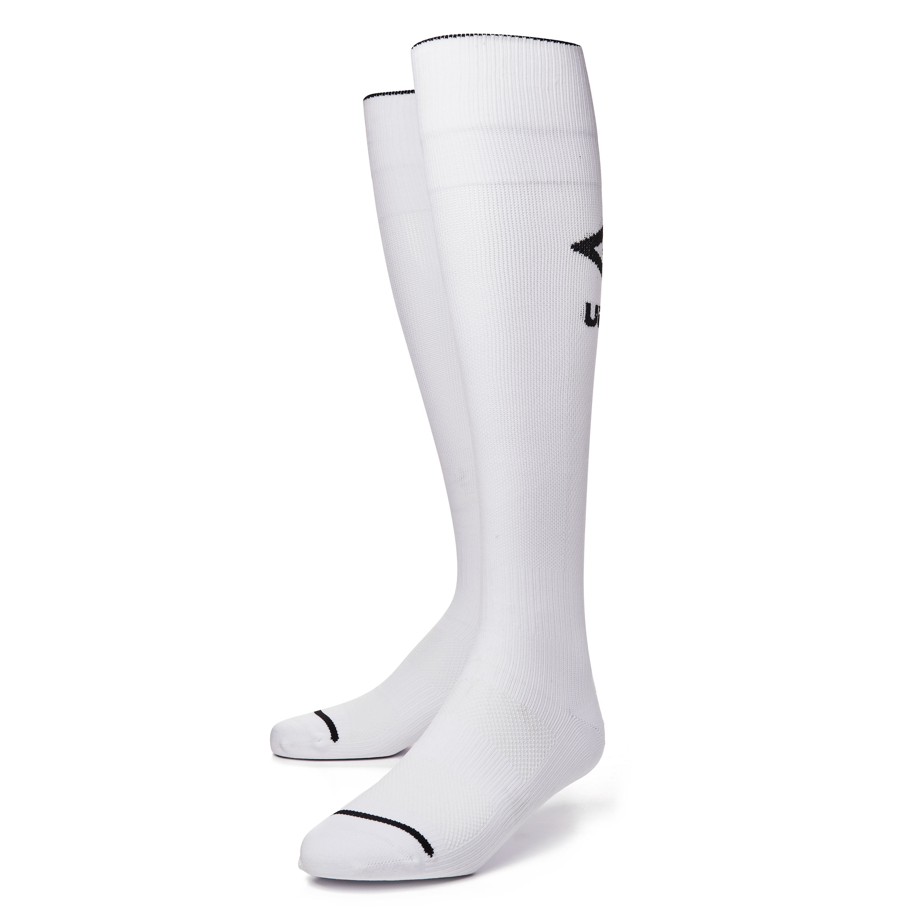 Umbro 2-pk Black Knee High Soccer Socks Youth Size 2 Foot 3.5-6 