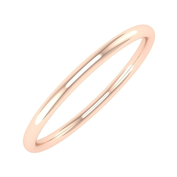 14K Rose Gold 1.5mm Plain Wedding Band (Ring Size 5)