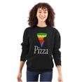 thumbnail image 3 of Rainbow Pride Piece of Pizza LGBT Sweatshirt for Men or Women Brisco Brands S, 3 of 6