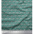 thumbnail image 2 of Soimoi Poly Georgette Fabric Dot,Swirl & Floral Block Printed Craft Fabric by The Yard 52 Inch Wide, 2 of 2