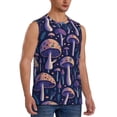 thumbnail image 2 of JUNZAN Floral Hippie Mushrooms Men's Sleeveless T Shirts,Sleeveless Muscle Shirts,Sizes S-3XL, 2 of 8