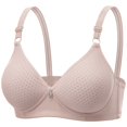 thumbnail image 2 of Gathering Adjustable V-Neck Bra for Women,High Support No Underwire Supportive Construction, Full Coverage with Removable Pads,Soft Breathable Fabric, Regular & Plus Size,Size:42, 2 of 3