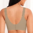 thumbnail image 4 of Jelly Bras for Women Plus Size Bras Wireless Bra No Underwire Push Up Seamless Sleep Comfortable Womens Khaki Medium, 4 of 4