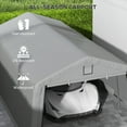 thumbnail image 3 of Outsunny Ventilation Windows 143.75 x 243.25 x 95.75 inches Light Gray Carport, 3 of 9