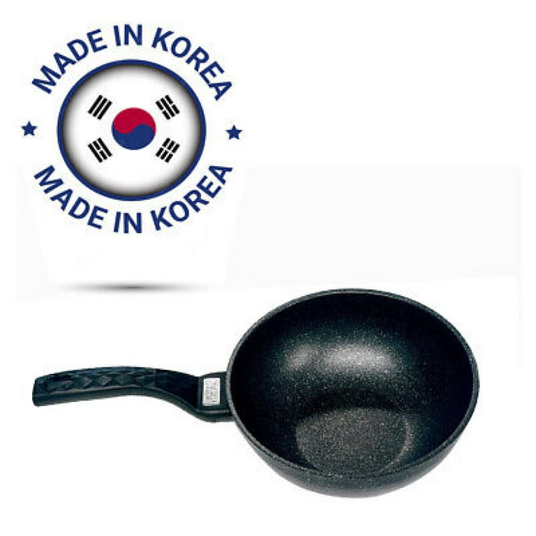 Cook N Home Nonstick Marble coating Saute Skillet Pans 10.5-inch with Lid,  Made in Korea