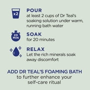 Dr Teals Epsom Salt Soaking Solution, Relax & Relief 48 oz (Pack of 2)