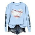 thumbnail image 4 of HUITKMM Chandails d'Automne pour Femmes Chandail à Manches Longues Col Rond Imprimé Football Chandail Décontracté pour Usage Quotidien et Activités Sportives Chemise Athlétique Douce et Confortable, 4 of 5