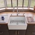 thumbnail image 3 of ALFI brand AB506-W White 26" Decorative Lip Apron Single Bowl Fireclay Farmhouse Kitchen Sink, 3 of 10