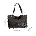 thumbnail image 3 of Fashion Sequined Shoulder Bag Large Capacity Fashionable Commuting Tote Bag Korean Style Versatile Chain Bag, 3 of 6