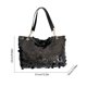 thumbnail image 3 of Bolso de hombro con lentejuelas Tote de gran capacidad - Bolso de cadena para desplazamientos de moda, estilo coreano, bolso portátil para viajes casuales y portátiles, diseño plisado suave, 3 of 6