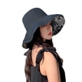 thumbnail image 2 of LJNYFDC Chapeau de Protection UV Réversible à Grand Bord Chapeau Léger Pliable Protection UV Visière de Plage pour Femmes Camping, 2 of 7