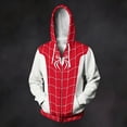 thumbnail image 5 of Spider Hero Zip Hoodie, Spider Web Printed Long Sleeve Pocket Outerwear Apparel for Men Women Cosplay Party, 5 of 8