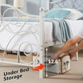 thumbnail image 4 of VECELO 2-Piece Twin Size Metal Platform Bed Frame Mattress Foundation with Arched Design Headboard and Footboard, No Box Spring Needed, Easy Assembly, White, 4 of 6