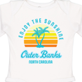 thumbnail image 4 of Inktastic Summer Enjoy the Sunshine Outer Banks North Carolina in Blue Boys or Girls Long Sleeve Baby Bodysuit, 4 of 5