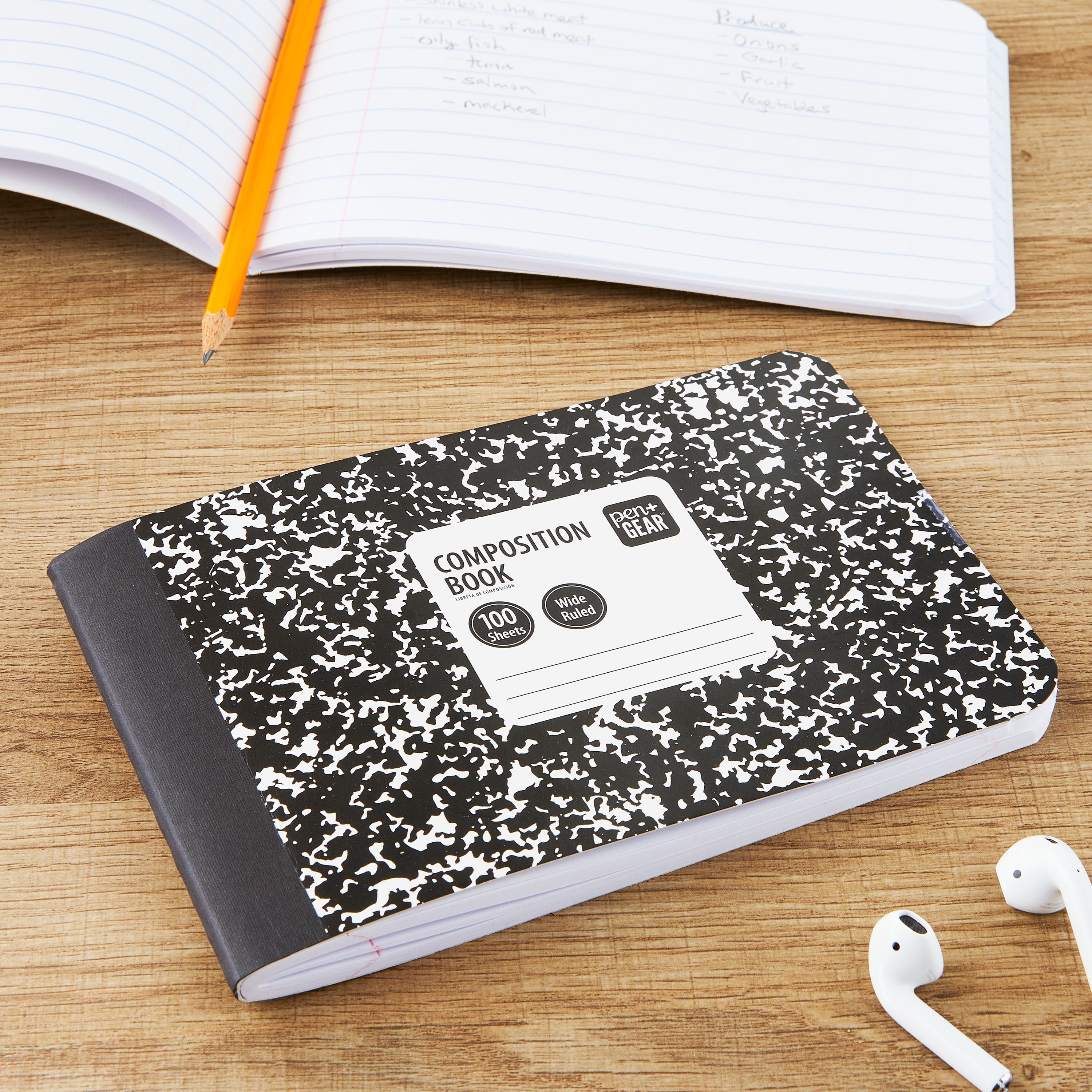 Pen+Gear Wide Rule Half Composition Book, 7.5 Pen+Gear Wide Rule Half Composition Book, 7.5