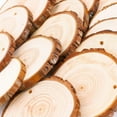 thumbnail image 2 of U8MO Wood Slice Ornament Blanks Pre-Drilled Holes Flat Circle Twine 30pcs 2.5" Bulk, 2 of 2