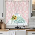 thumbnail image 6 of Pink Daisy Swag Valances for Windows 2 Pack, Kitchen Window Curtains 36 Inch Length, Spring Floral Elegant Pastoral Botanical Privacy Swag Curtains for Living Room/Bathroom with Rod Pocket 36"x36", 6 of 8