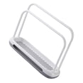 thumbnail image 5 of NICEXMAS White Plastic Double Layer Kitchen Cleaning Cloth Rack for Dish Towel Storage and Organization, 5 of 5