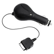 Angle View: Emerge Tech ETIPODCHGCB Retractable Black iPod and iPhone Car Charger