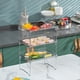 thumbnail image 4 of Estante apilable de esquina de plástico/acero, estante organizador de almacenamiento para baño, tocador, encimera, fregadero, armario, sostiene maquillaje, accesorios de ducha, colección Lig, 4 of 4