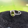thumbnail image 2 of Peridot Ring, Beautiful Peridot, Zircon Ring, Promise Ring, Anniversary Ring, August Birthstone, Bridal Ring, Pear Cut, 6x9 mm, staller Ring, 2 of 2